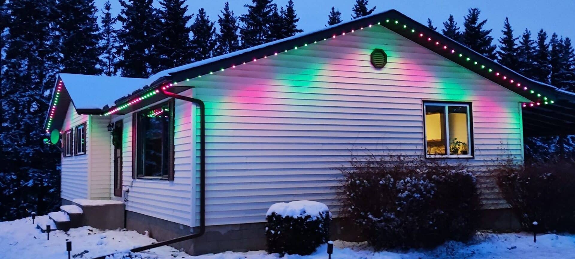 Winter rainbow roofline