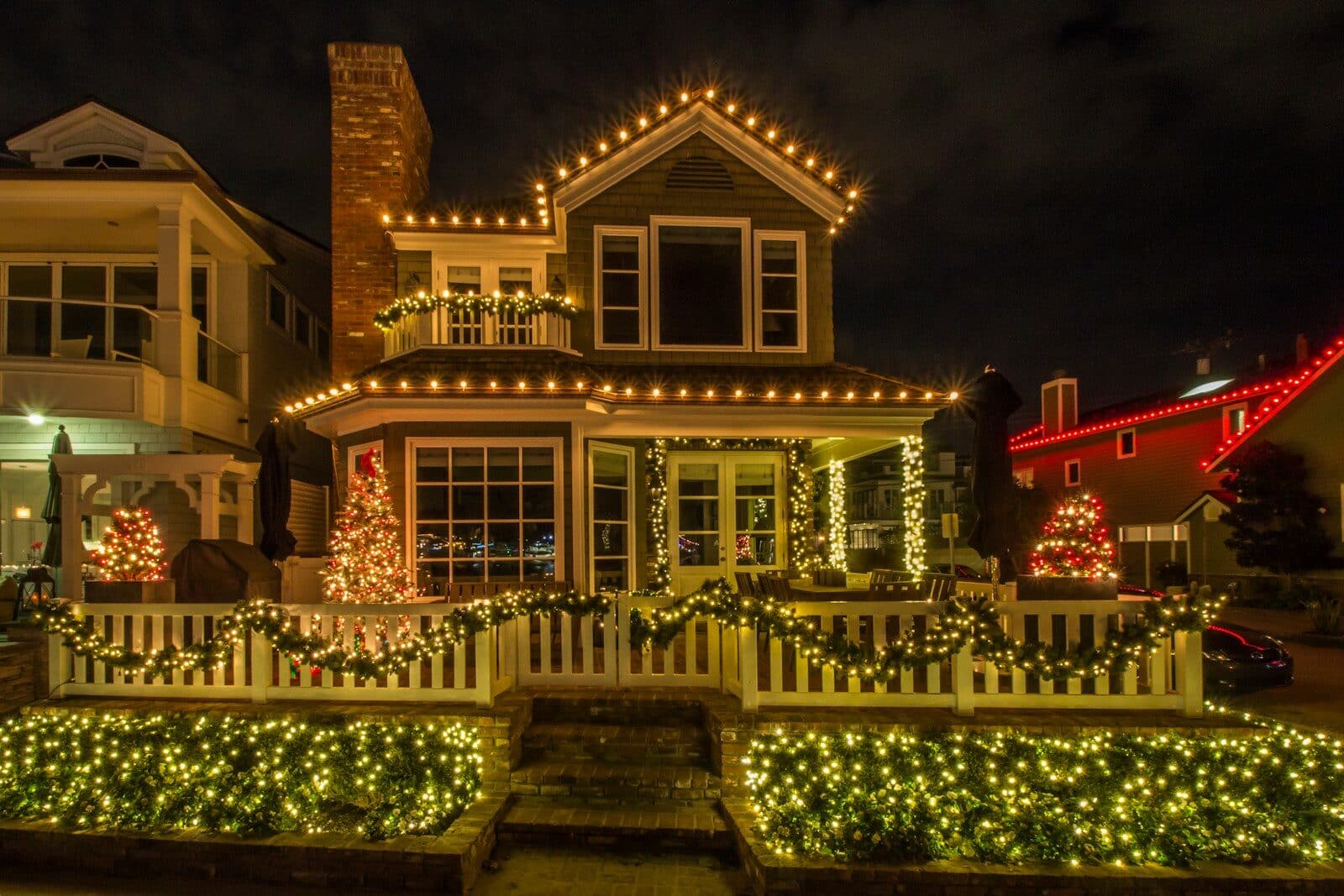 Full festive lighting display